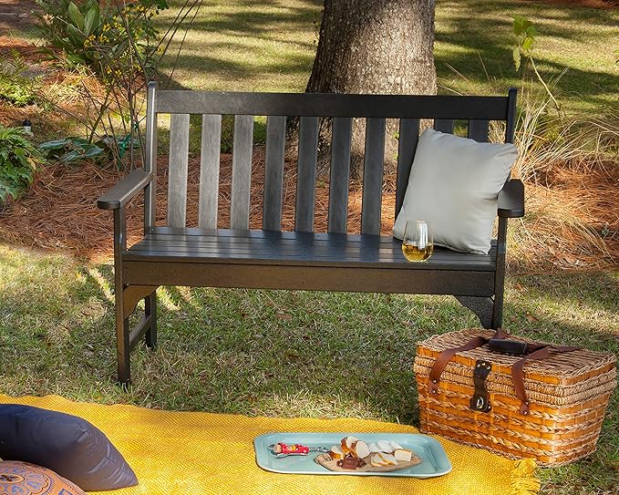 POLYWOOD GNB48GY Vineyard 48" Bench, Slate Grey